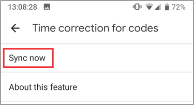The Mobile Authenticator time synch